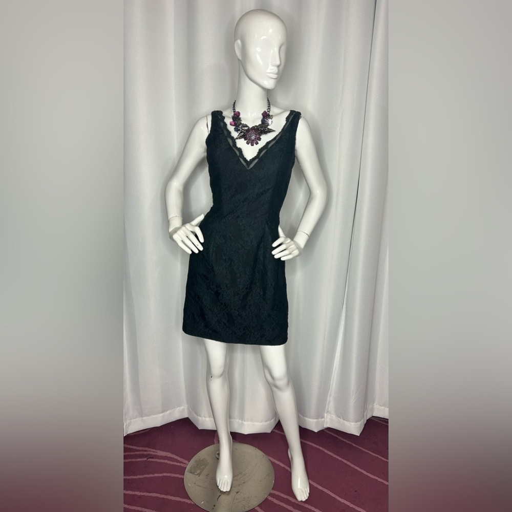 NWT Black Kenneth Winston Lace Evening Dress